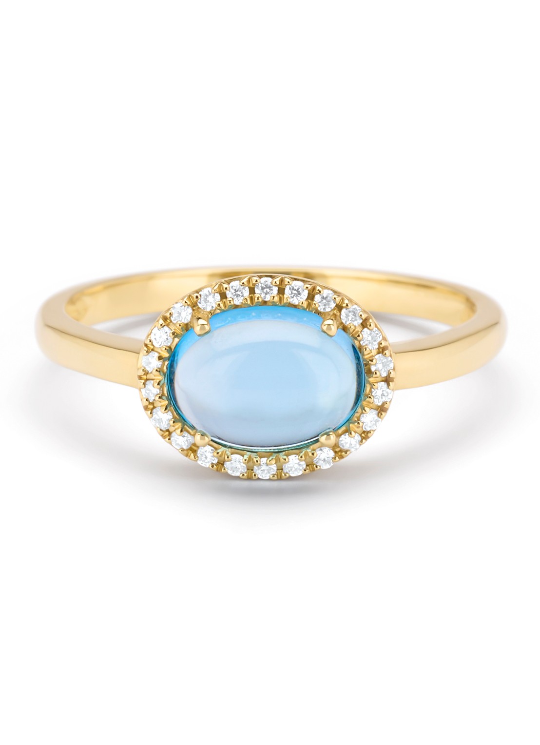 Diamond Point Geelgouden ring, 1.61 ct topaas, Little Drops - detail 2 geelgoud