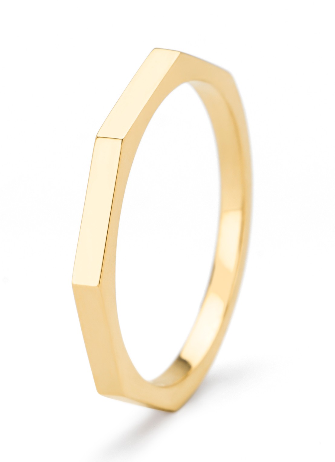 Diamond Point Geelgouden ring Ensemble - voorkant geelgoud