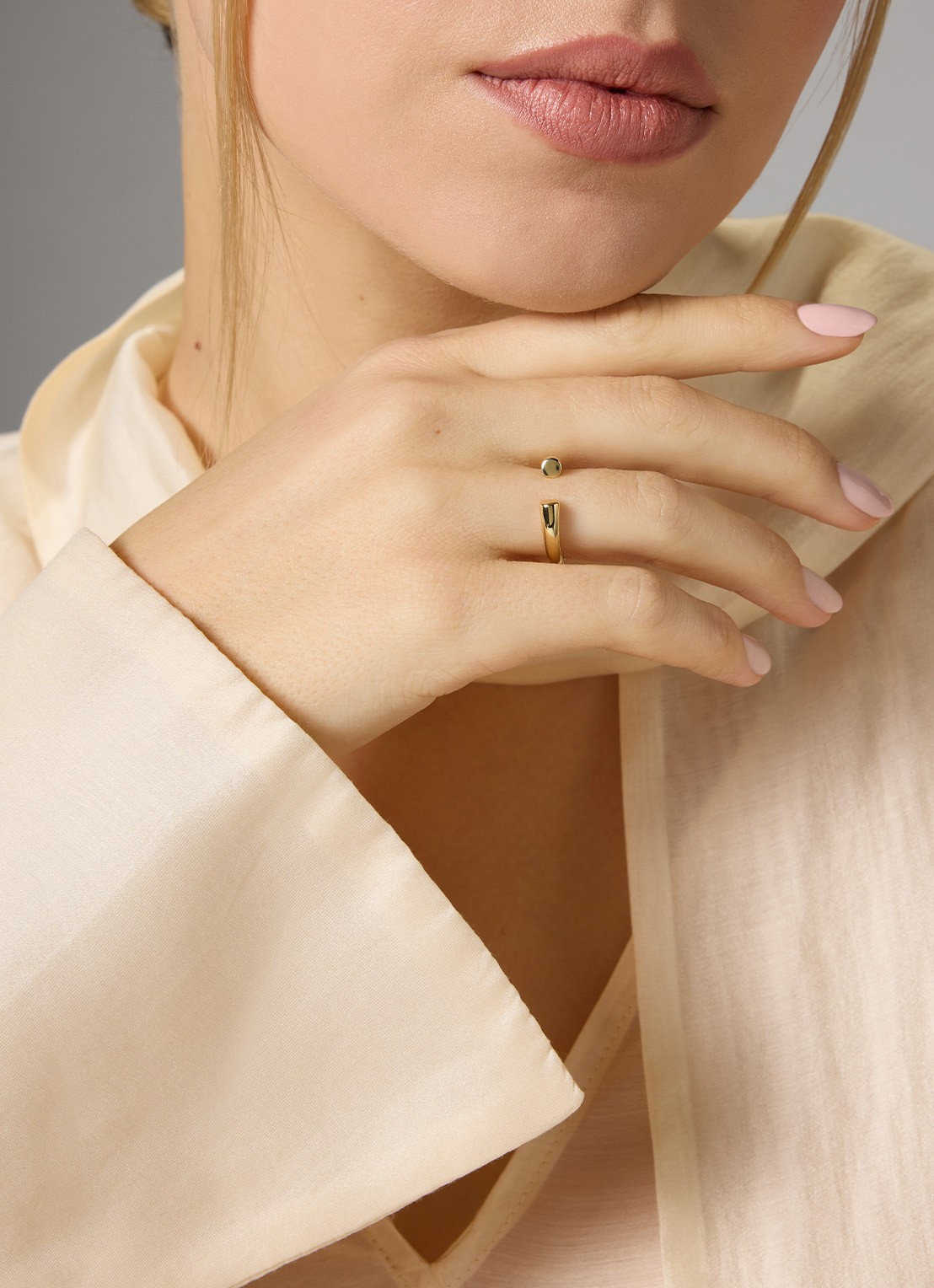 Diamond Point Geelgouden ring Starlight - voorkant 3 geelgoud