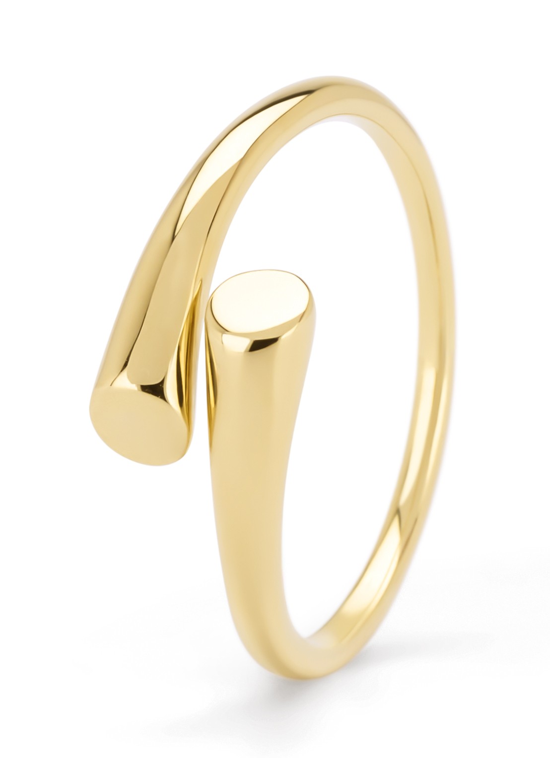 Diamond Point Geelgouden ring Starlight - voorkant geelgoud
