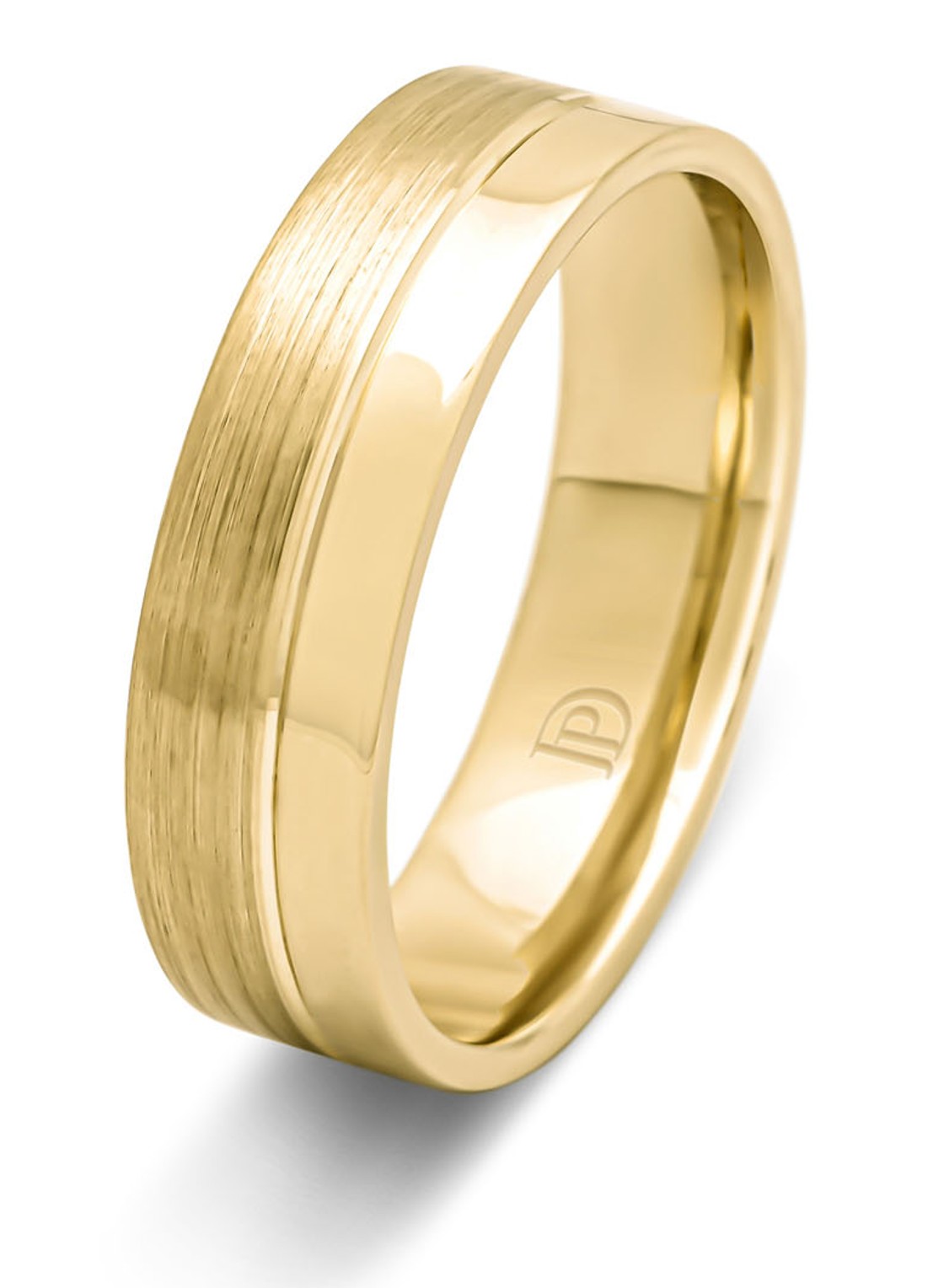 Diamond Point Geelgouden ring Wedding - voorkant geelgoud