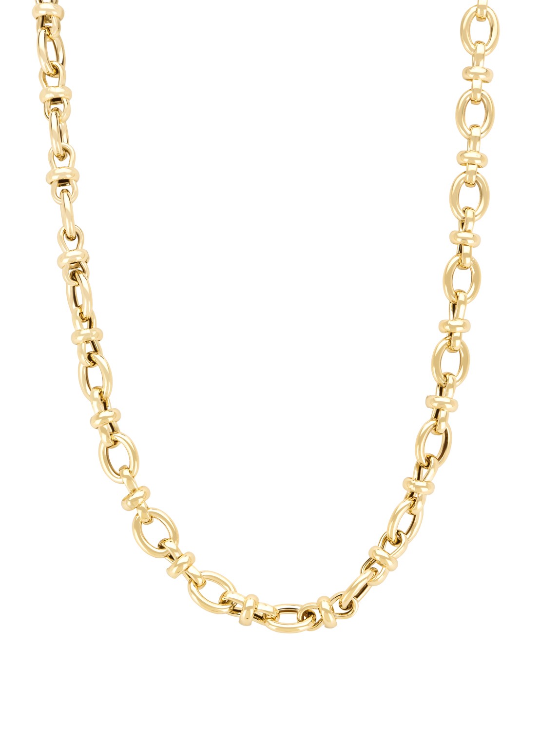 Diamond Point Geelgouden schakel collier Timeless Treasures 45 cm - detail 3 geelgoud