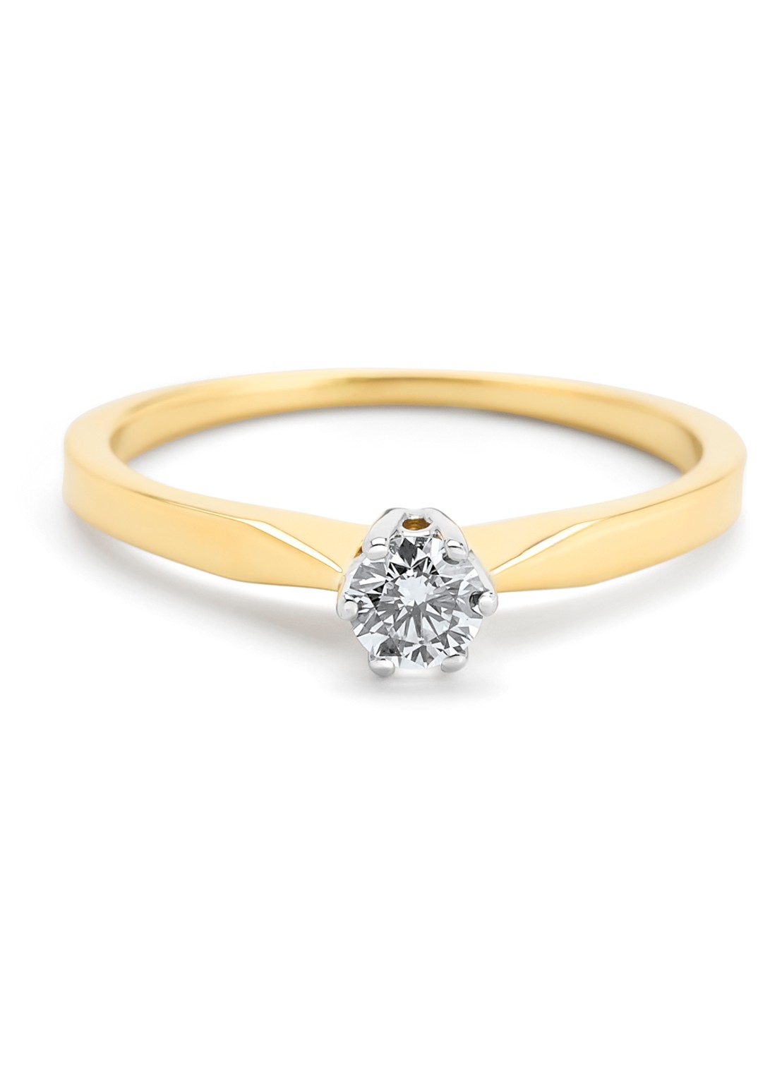 Diamond Point Geelgouden solitair groeibriljant ring, 0.17 ct. 0.17 ct diamant Groeibriljant - detail 4 geelgoud