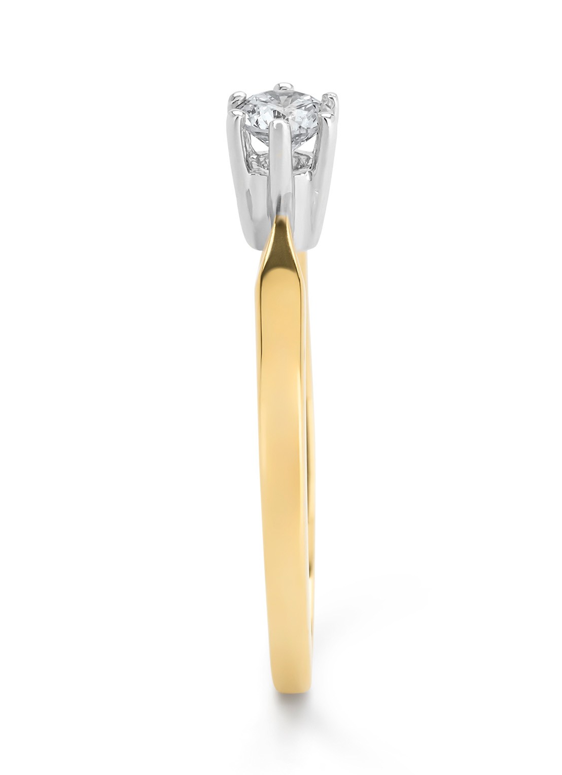 Diamond Point Geelgouden solitair groeibriljant ring, 0.23 ct. 0.23 ct diamant Groeibriljant - detail 3 geelgoud