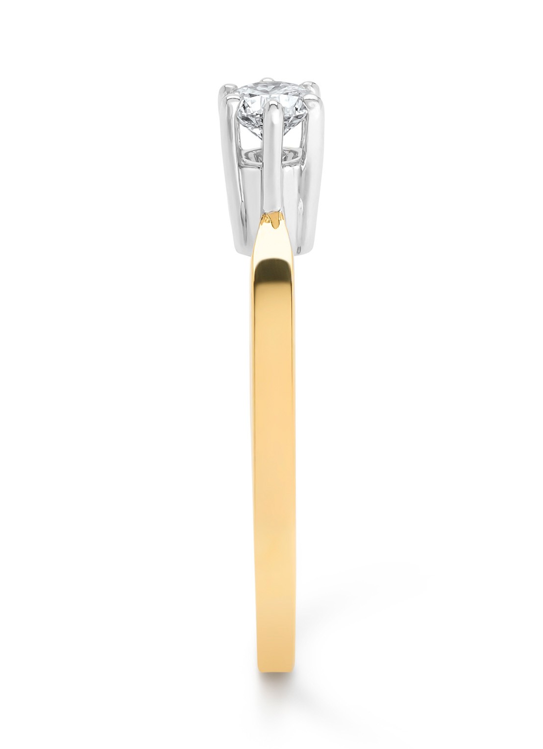 Diamond Point Geelgouden solitair groeibriljant ring, 0.32 ct. 0.32 ct diamant Groeibriljant - detail 3 geelgoud