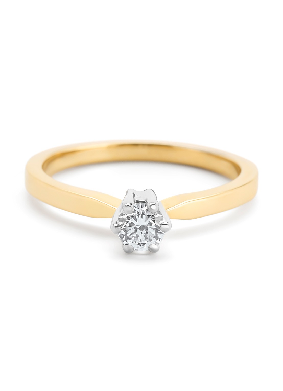 Diamond Point Geelgouden solitair groeibriljant ring, 0.32 ct. 0.32 ct diamant Groeibriljant - detail 4 geelgoud