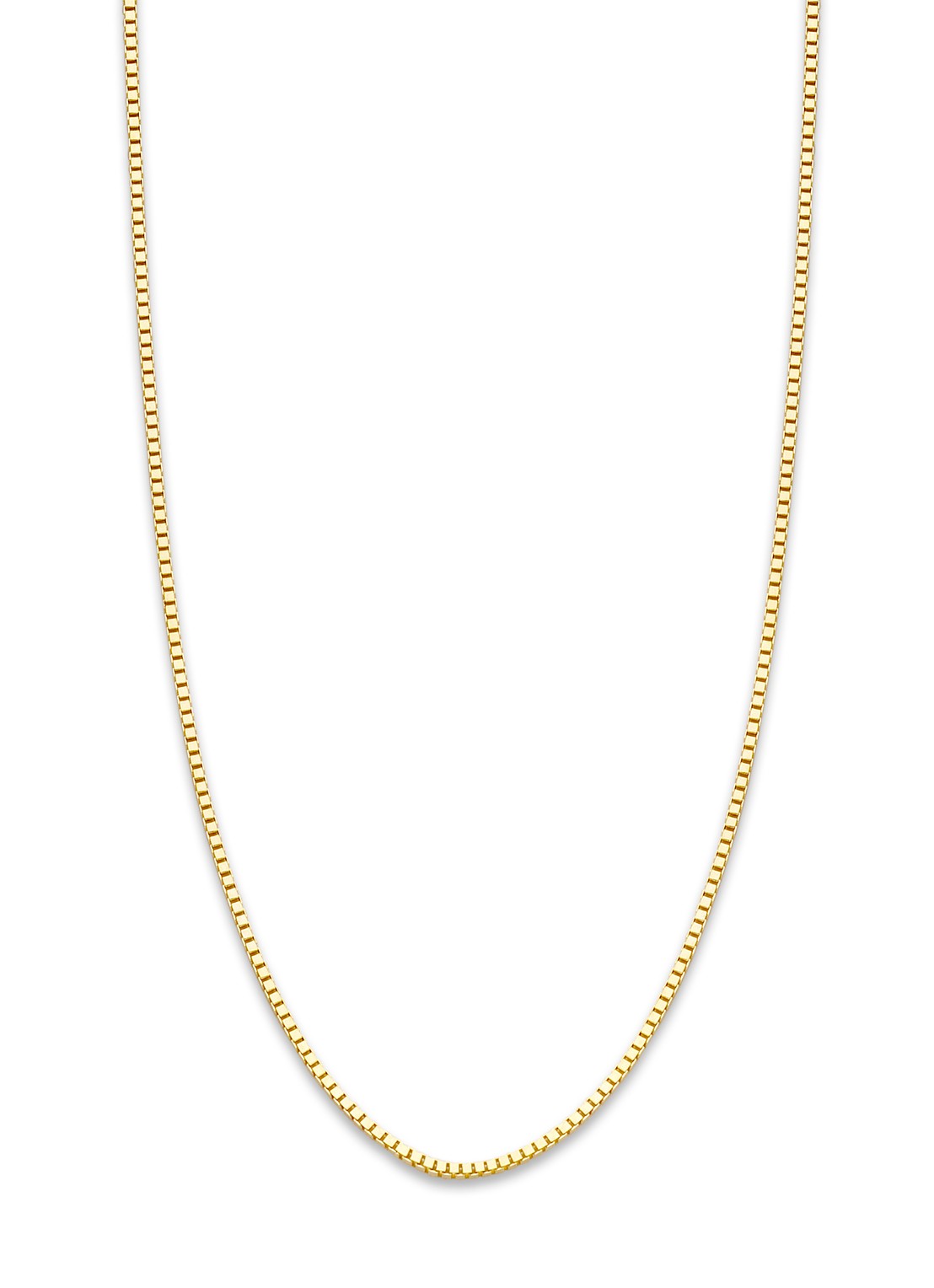 Diamond Point Geelgouden venetiaans collier Timeless Treasures (50cm) - voorkant geelgoud