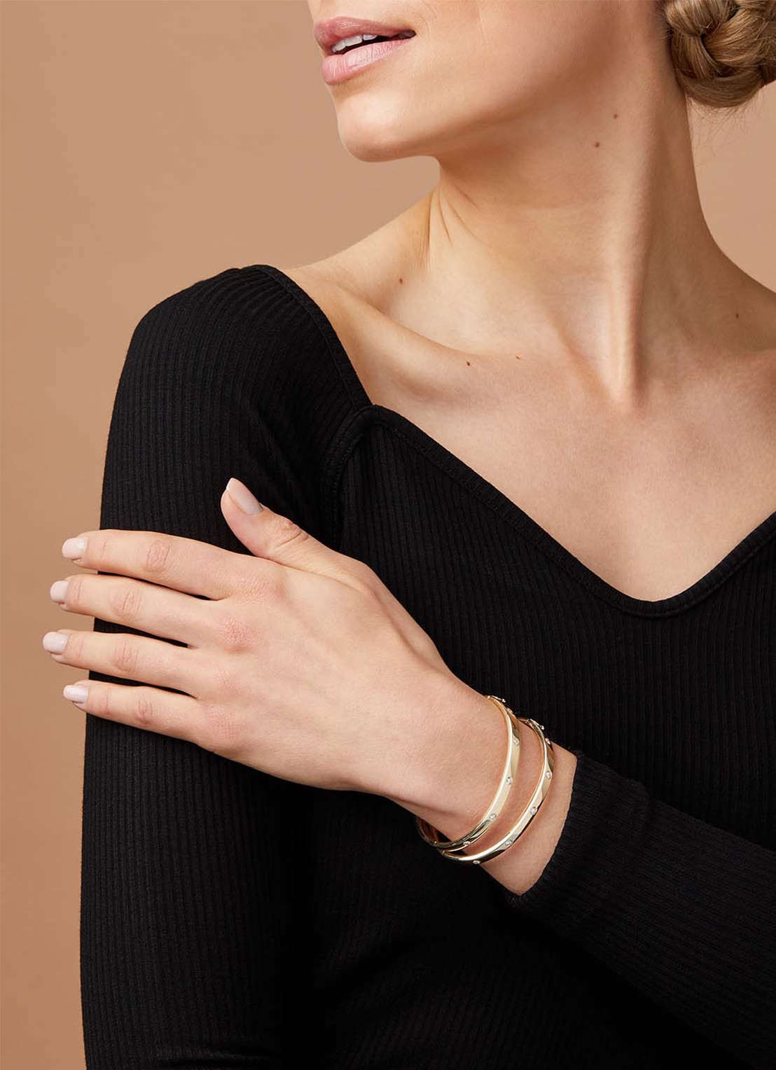 Diamond Point Gouden armband, 0.35 ct diamant, Timeless Treasures - voorkant 2 geelgoud