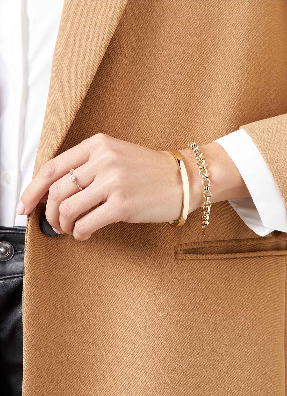 Diamond Point Gouden armband Timeless Treasures - voorkant 2 geelgoud