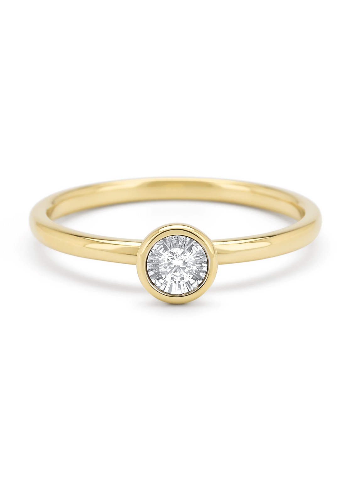 Diamond Point Gouden ring, 0.06 ct diamant, Cosmic - detail 3 geelgoud