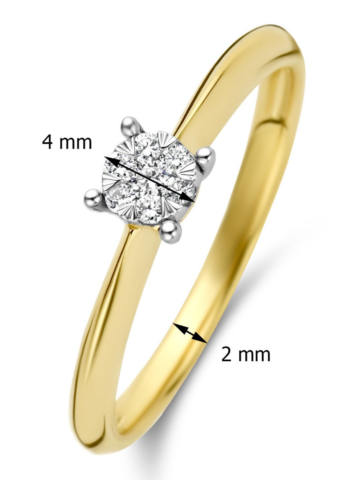 Diamond Point Gouden ring 0.10 ct diamant Enchanted - detail 3 goud