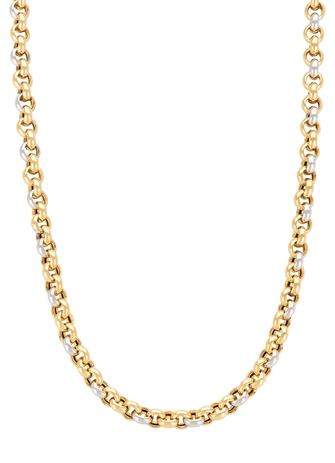 Diamond Point Gouden schakel collier Timeless Treasures 45 cm - detail 3 geelgoud
