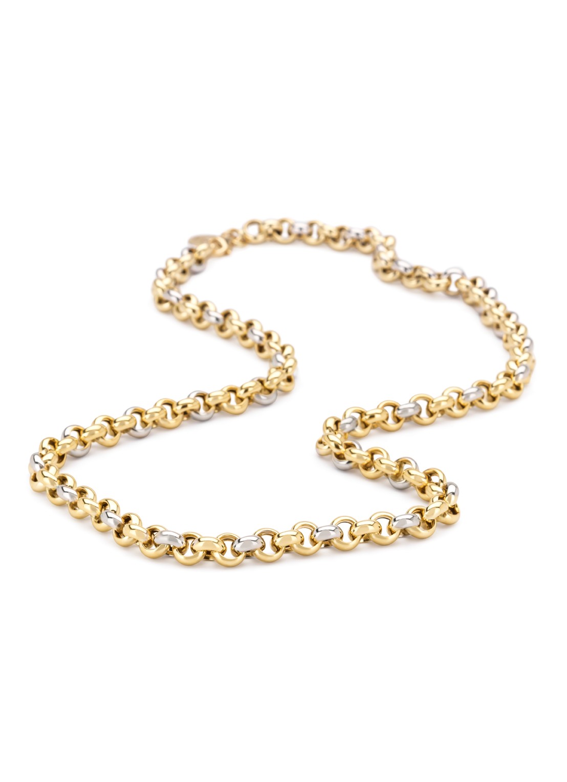 Diamond Point Gouden schakel collier Timeless Treasures 45 cm - detail 4 geelgoud