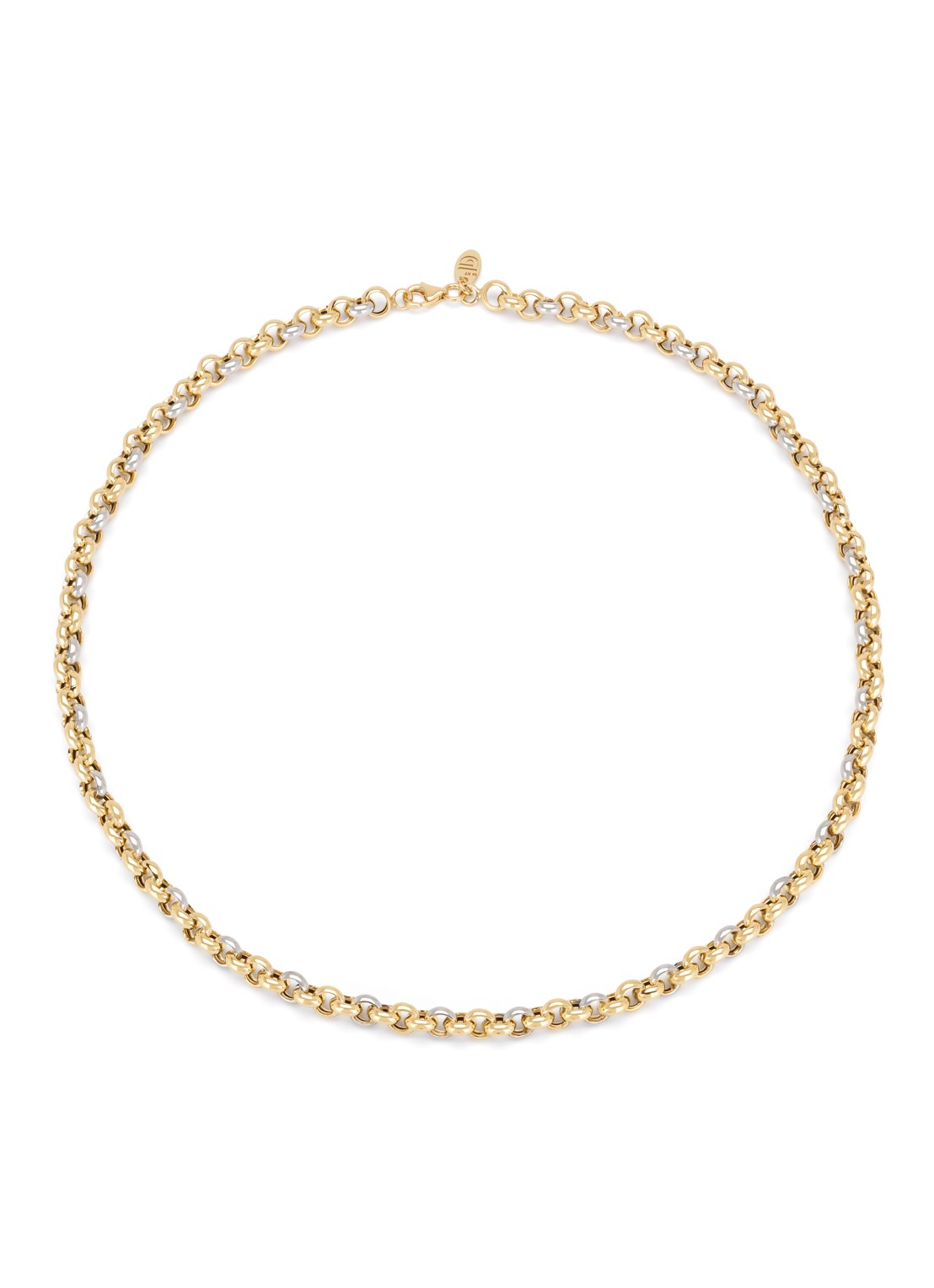 Diamond Point Gouden schakel collier Timeless Treasures 45 cm - voorkant geelgoud