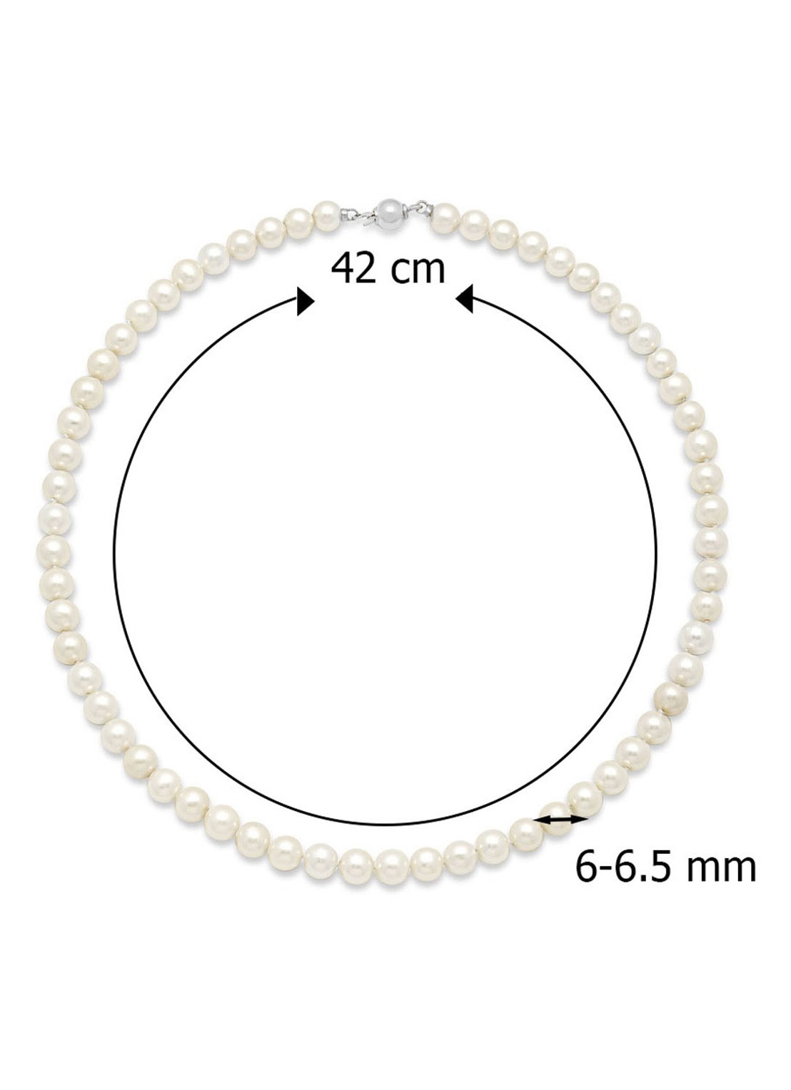 Diamond Point Ketting van witgoud Rivièra - detail 2 wit