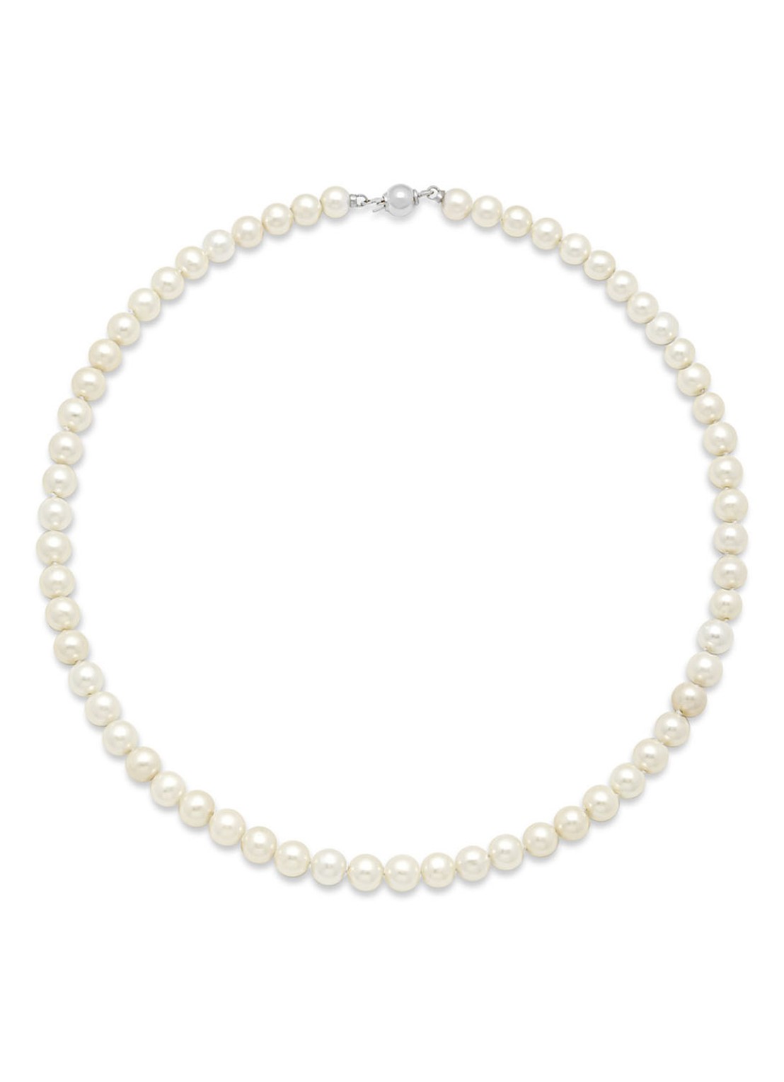 Diamond Point Ketting van witgoud Rivièra - voorkant wit