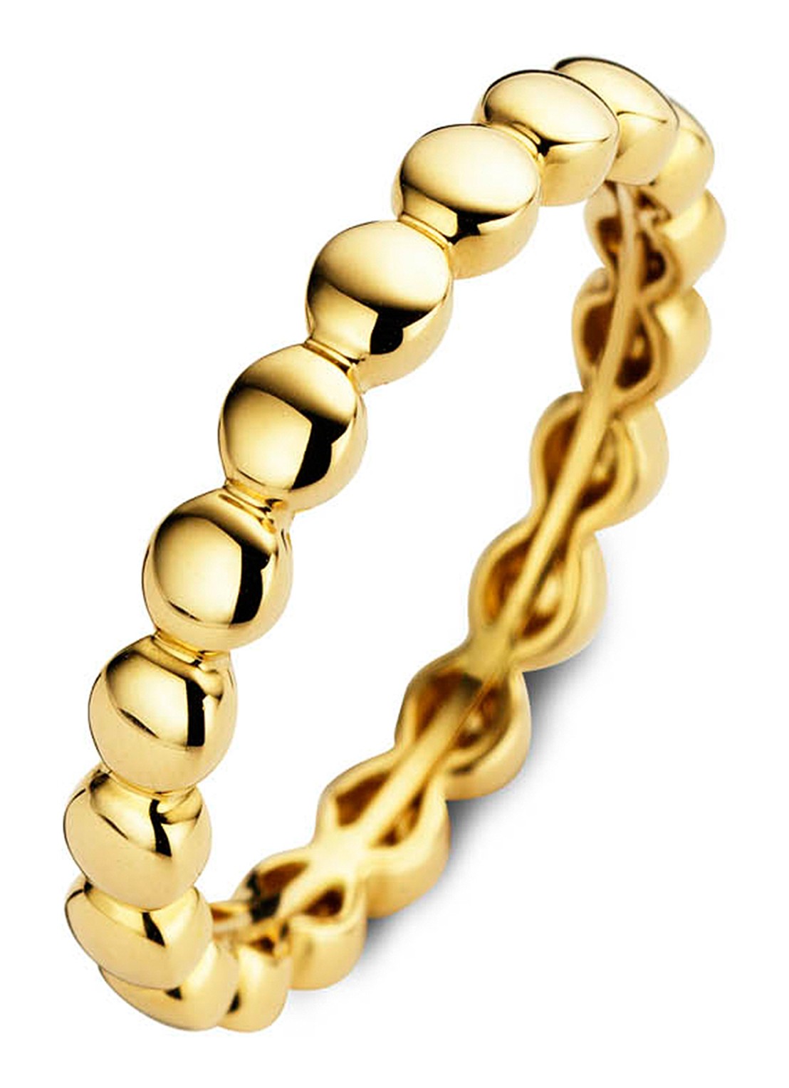 Diamond Point Ring Ensemble van 14 karaat geelgoud - voorkant goud