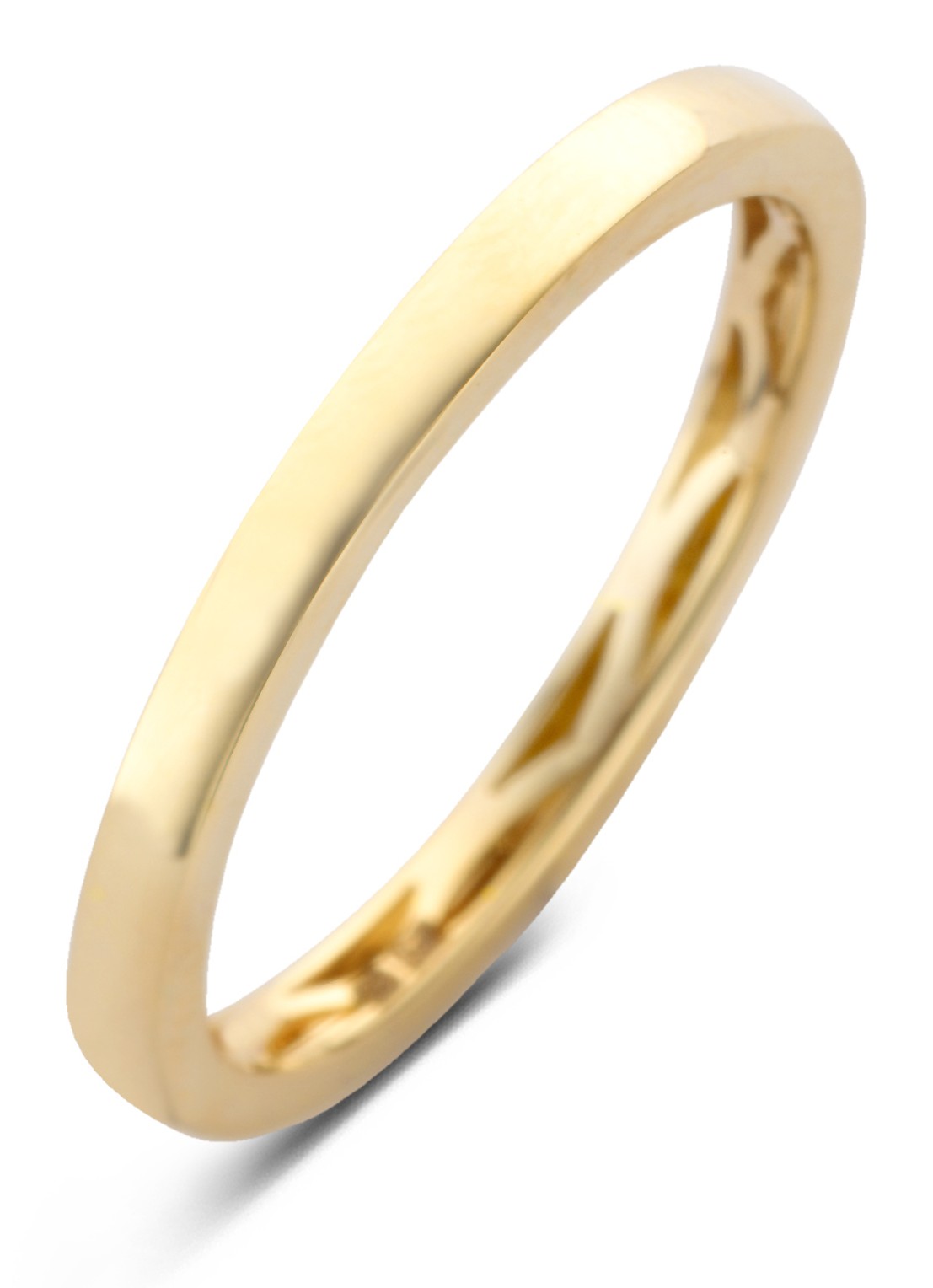 Diamond Point Ring Ensemble van 14 karaat geelgoud - voorkant goud