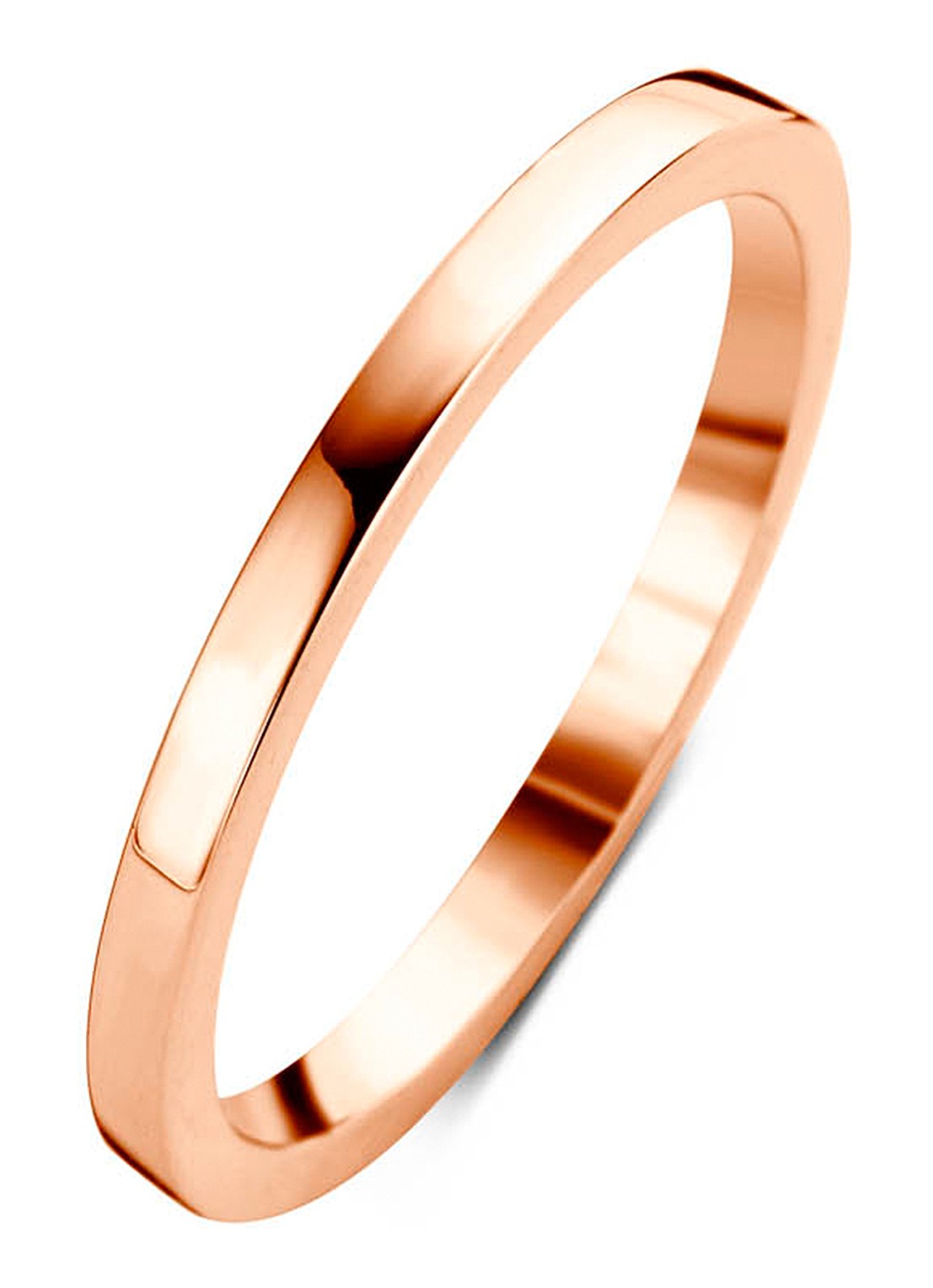 Diamond Point Ring Ensemble van 14 karaat roségoud - voorkant roségoud