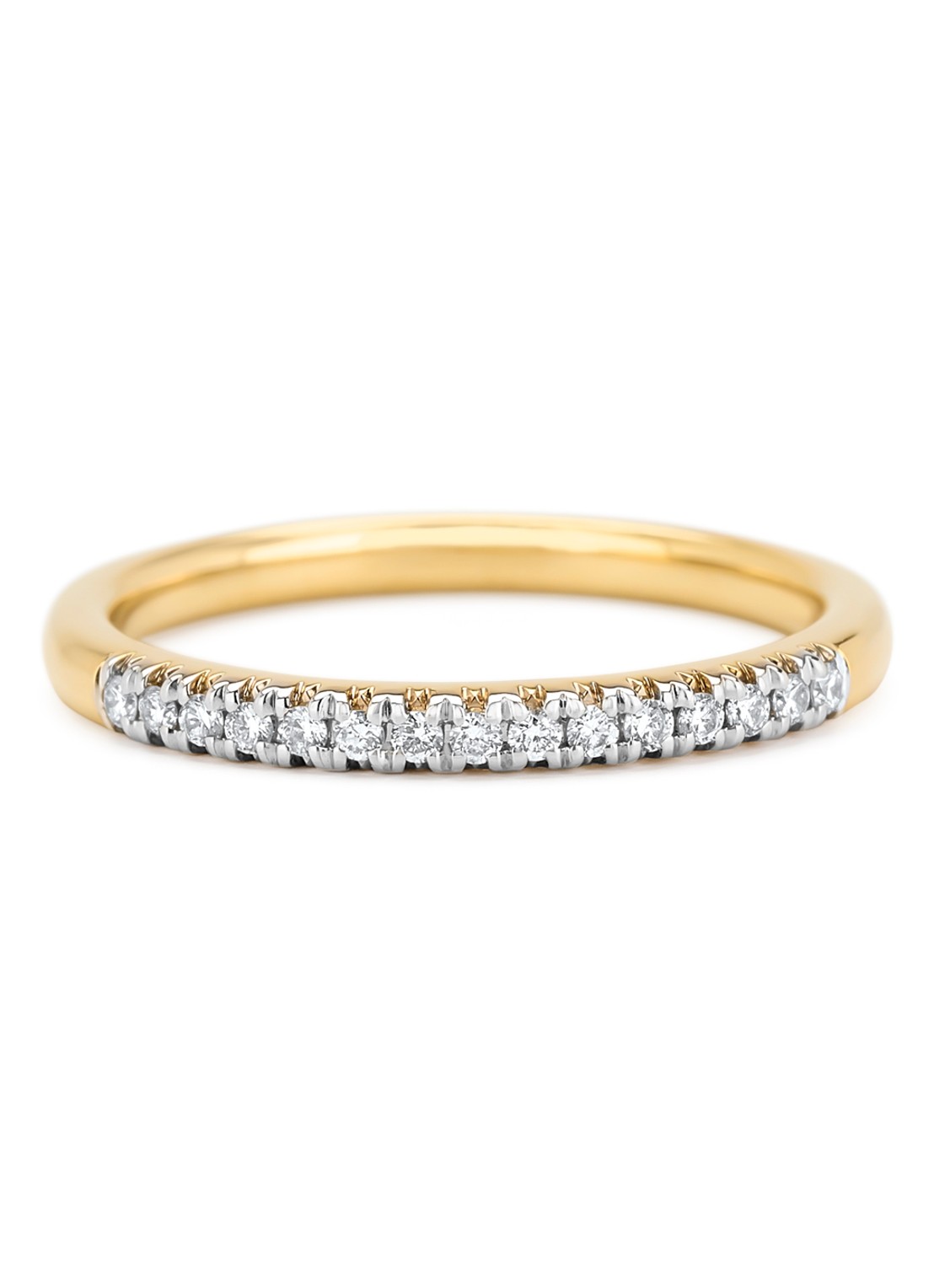 Diamond Point Ring van 14 karaat geelgoud met 0.14 ct diamant Ensemble - detail 4 goud
