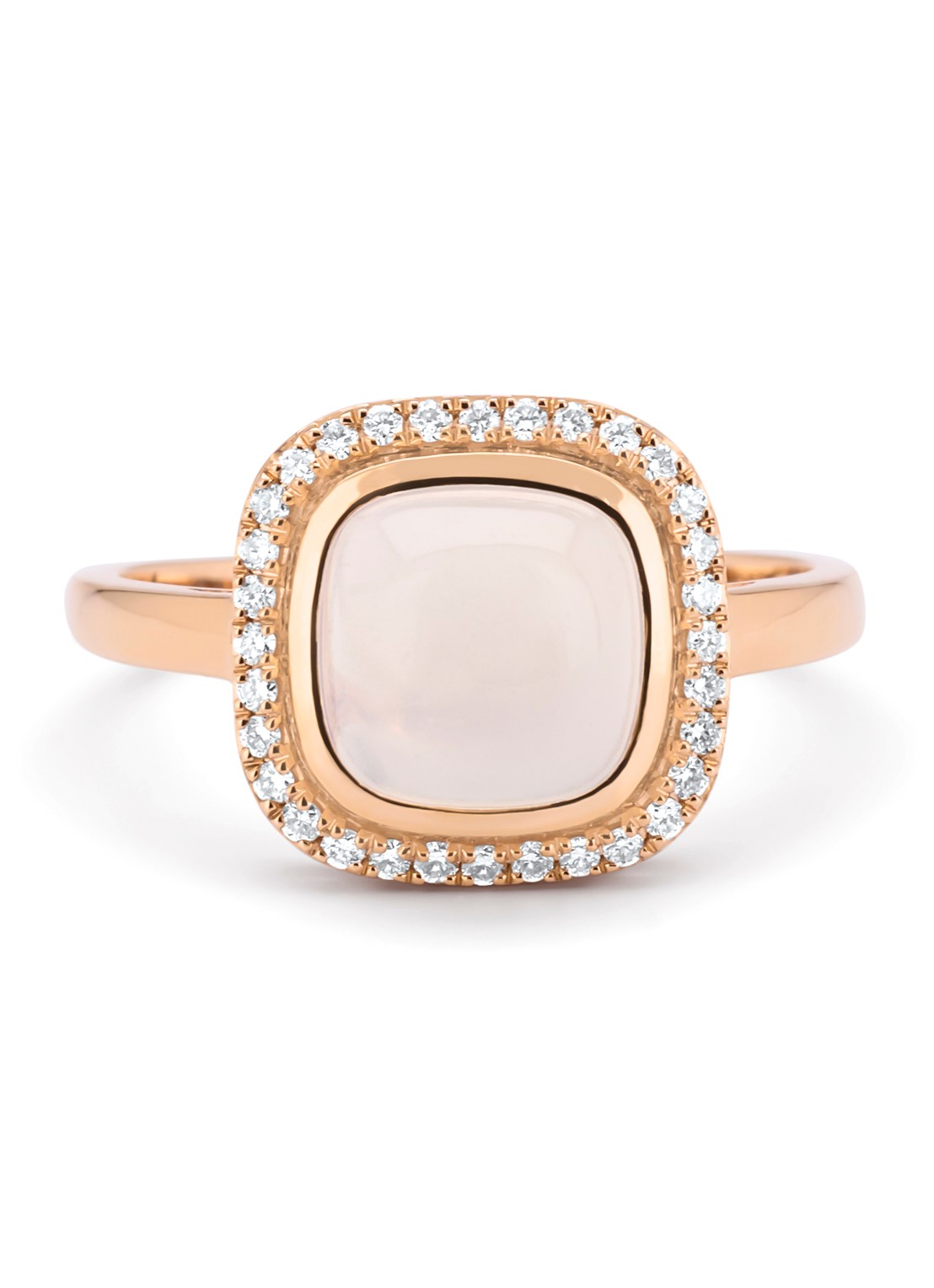 Diamond Point Roségouden ring, 2.32 ct maansteen, Little Drops - detail 4 roségoud