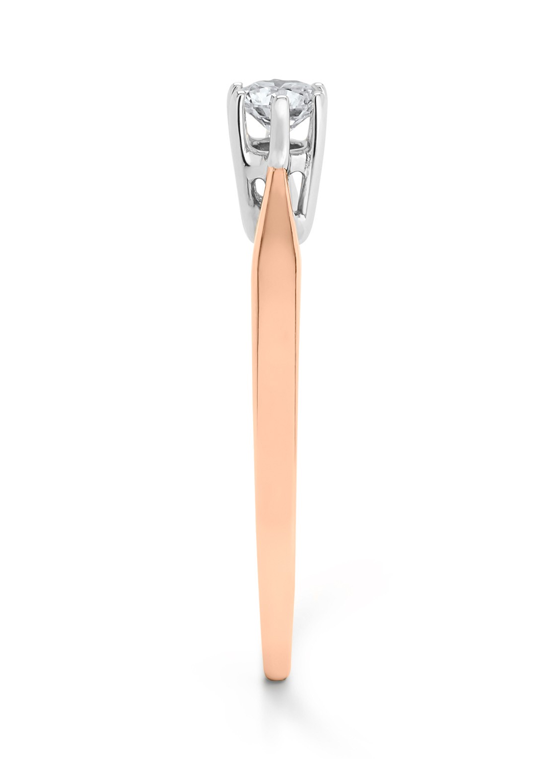 Diamond Point Roségouden solitair groeibriljant ring, 0.17 ct. 0.17 ct diamant Groeibriljant - detail roségoud