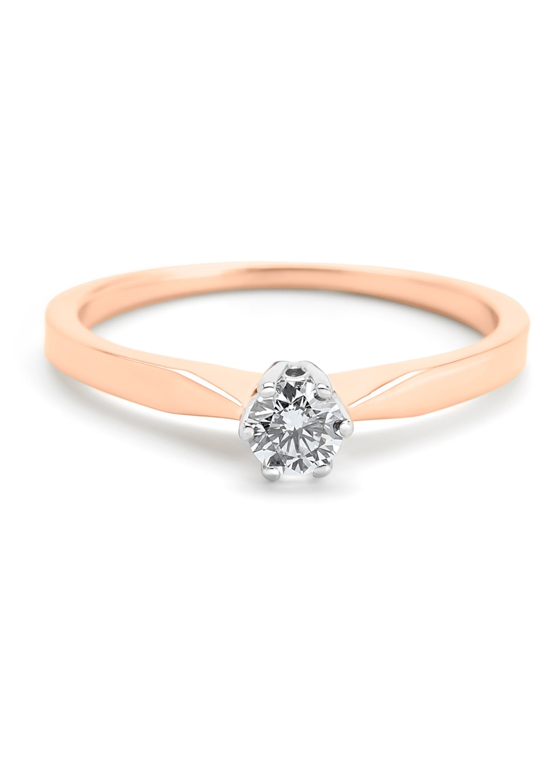 Diamond Point Roségouden solitair groeibriljant ring, 0.17 ct. 0.17 ct diamant Groeibriljant - detail 2 roségoud