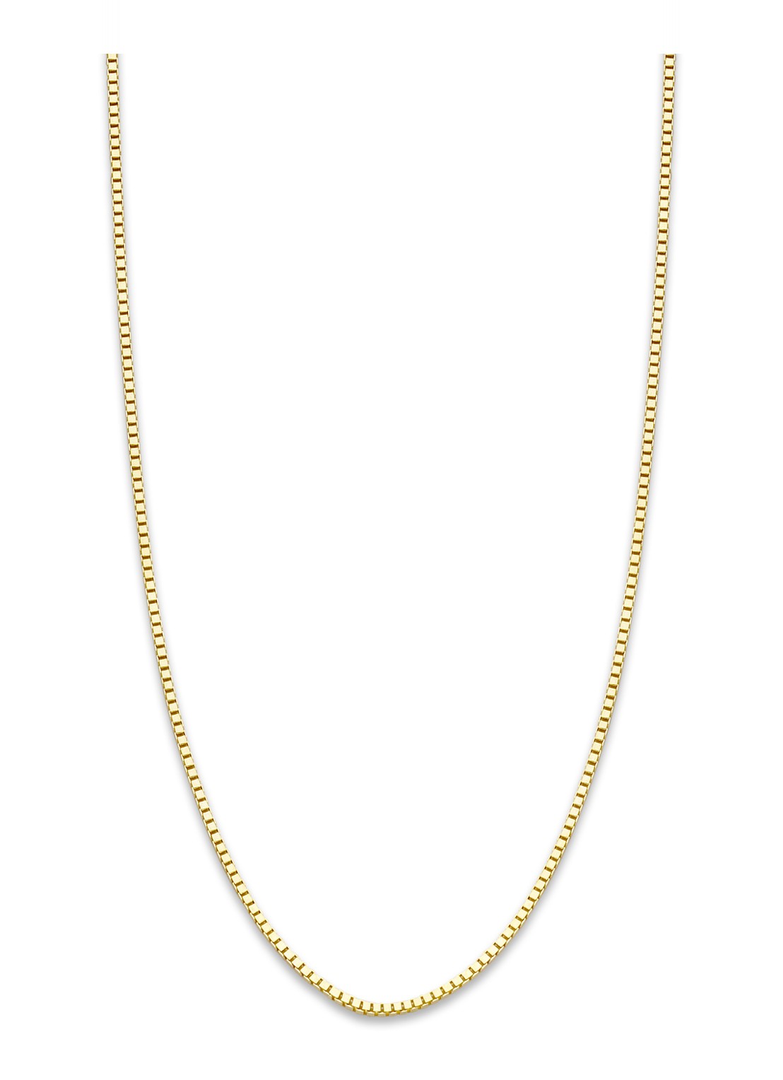 Diamond Point Timeless treasures geelgouden collier (60cm) - voorkant goud