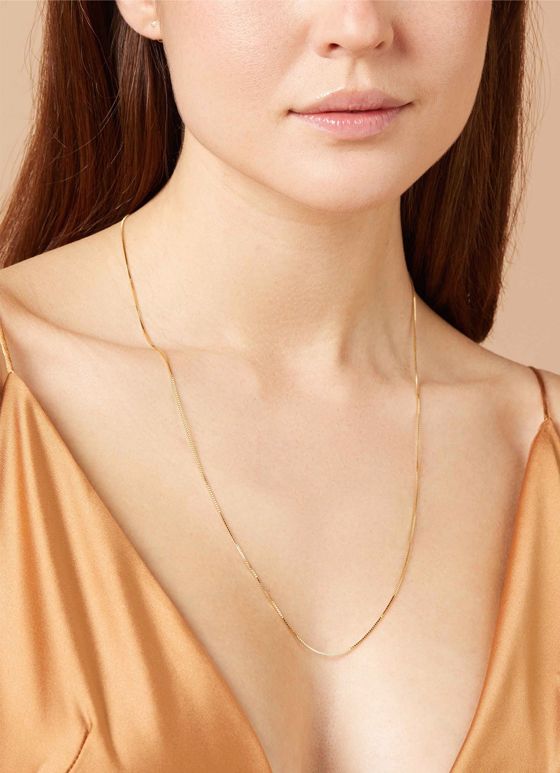 Diamond Point Timeless treasures geelgouden collier (60cm) - voorkant 2 goud