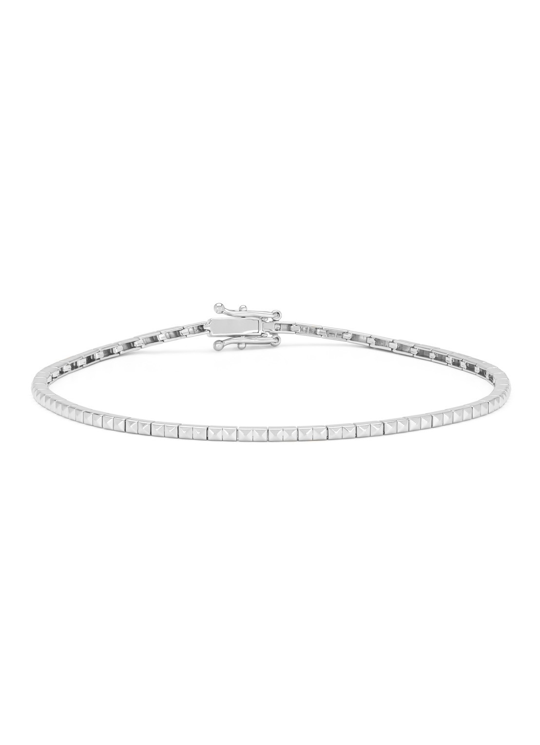 Diamond Point Witgouden armband, 0.04 ct diamant, Ensemble - voorkant witgoud