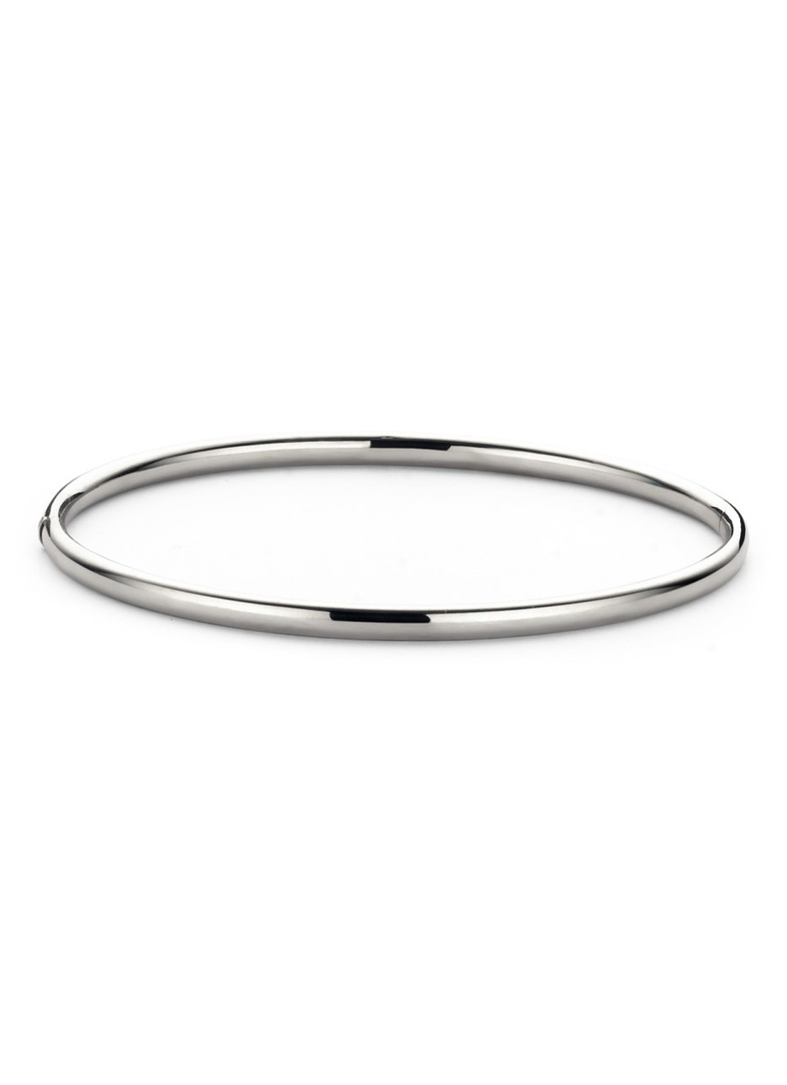 Diamond Point Witgouden bangle - voorkant witgoud