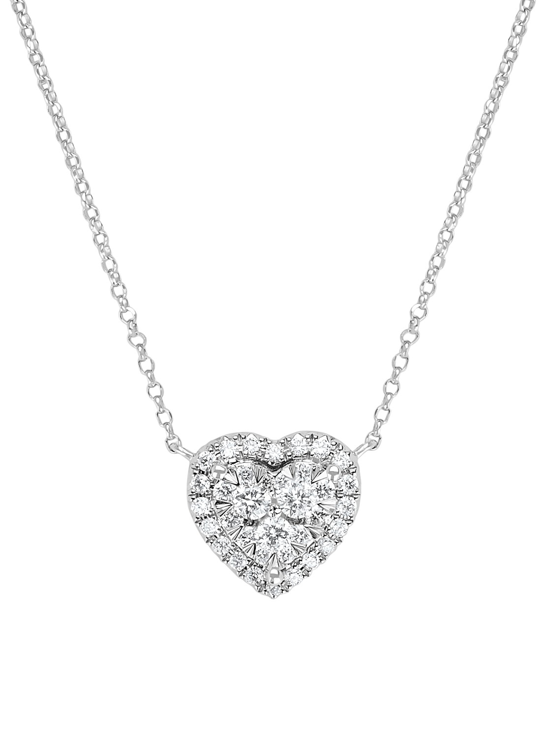 Diamond Point Witgouden collier 0.30 ct diamant Enchanted - voorkant witgoud