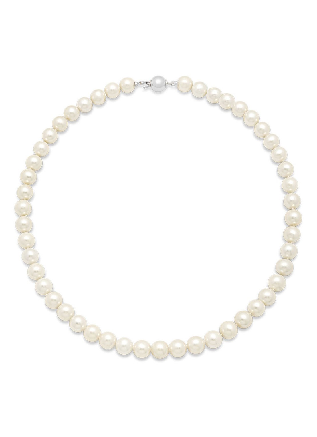 Diamond Point Witgouden collier Rivièra - voorkant wit