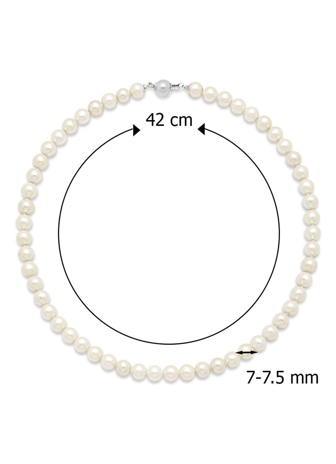 Diamond Point Witgouden collier Rivièra - detail 2 wit