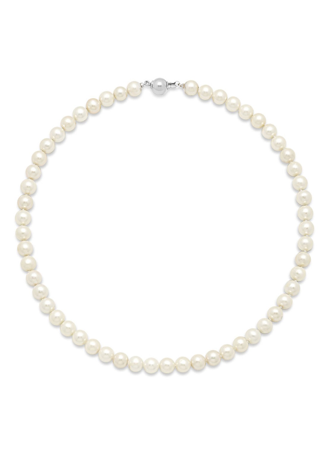 Diamond Point Witgouden collier Rivièra - voorkant wit