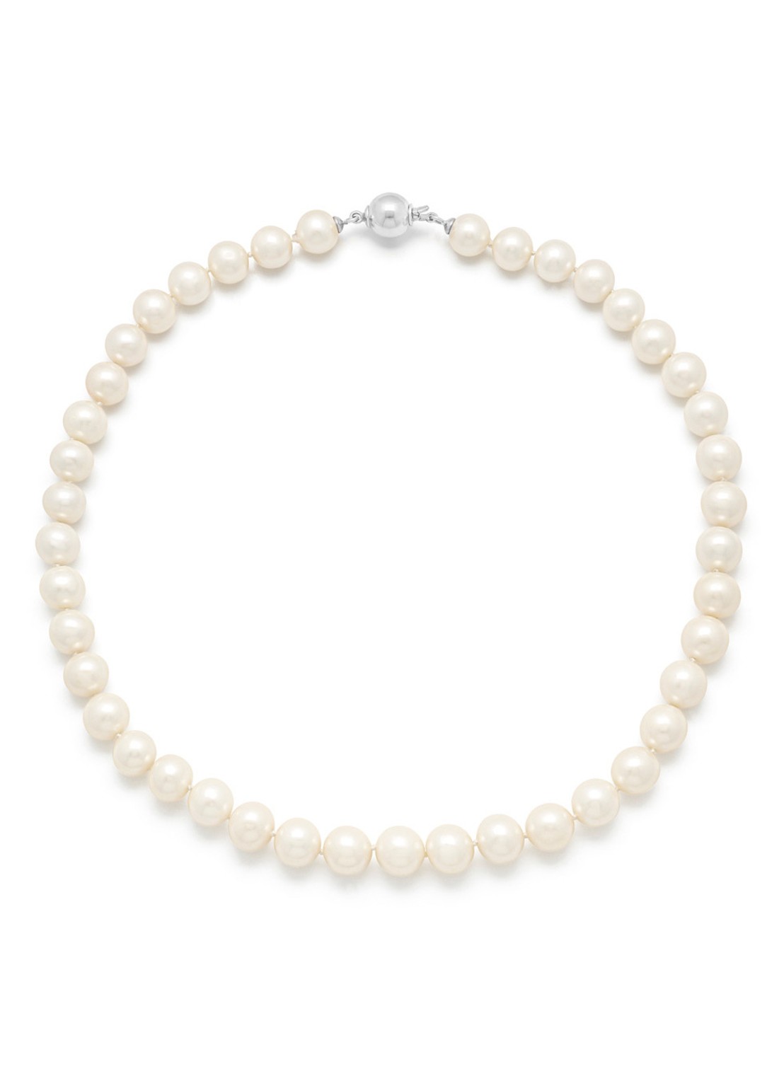 Diamond Point Witgouden collier Rivièra - voorkant wit