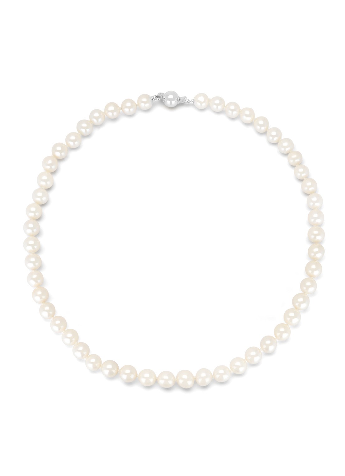 Diamond Point Witgouden collier Rivièra - voorkant witgoud