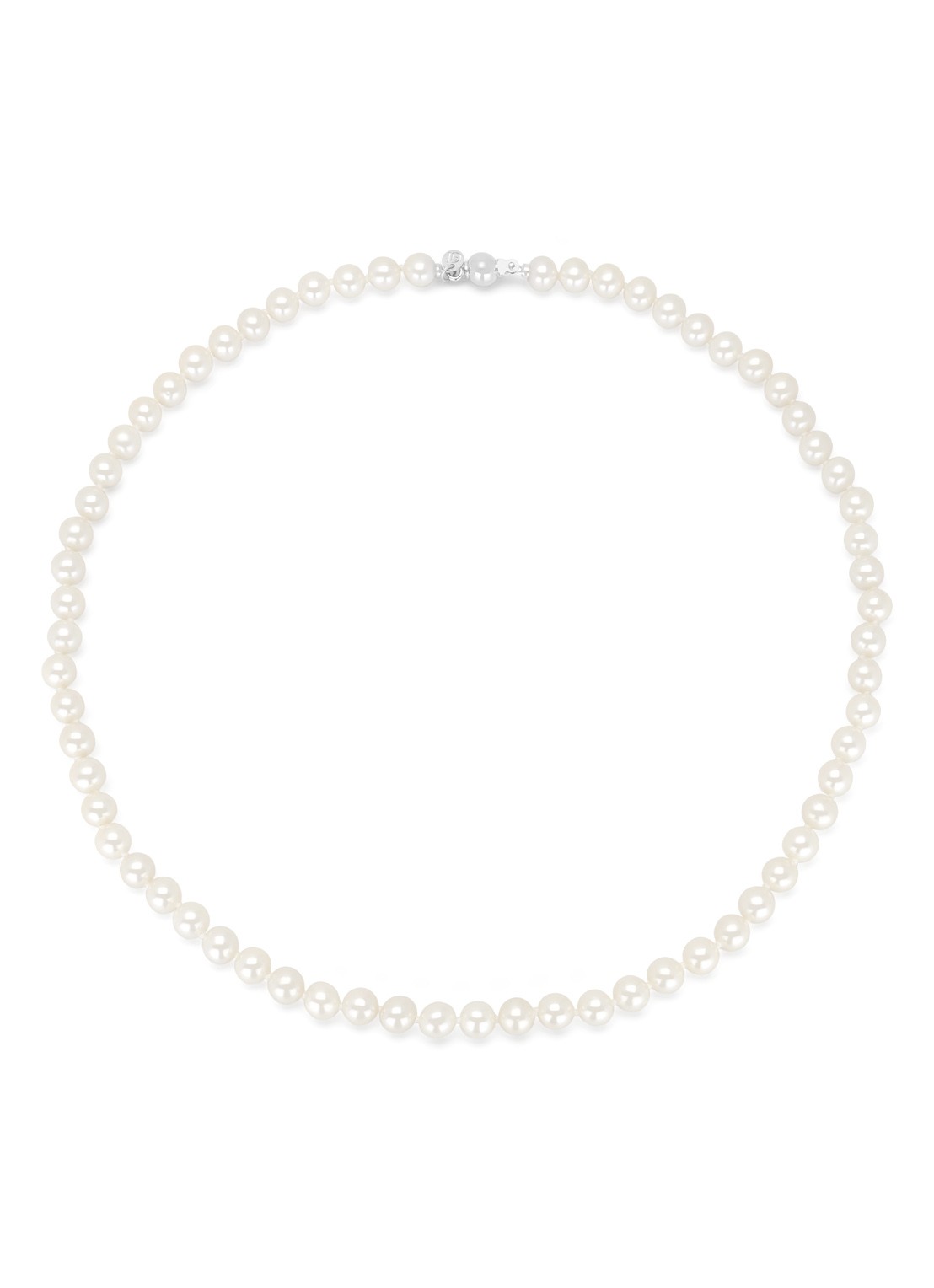 Diamond Point Witgouden collier Rivièra - voorkant witgoud