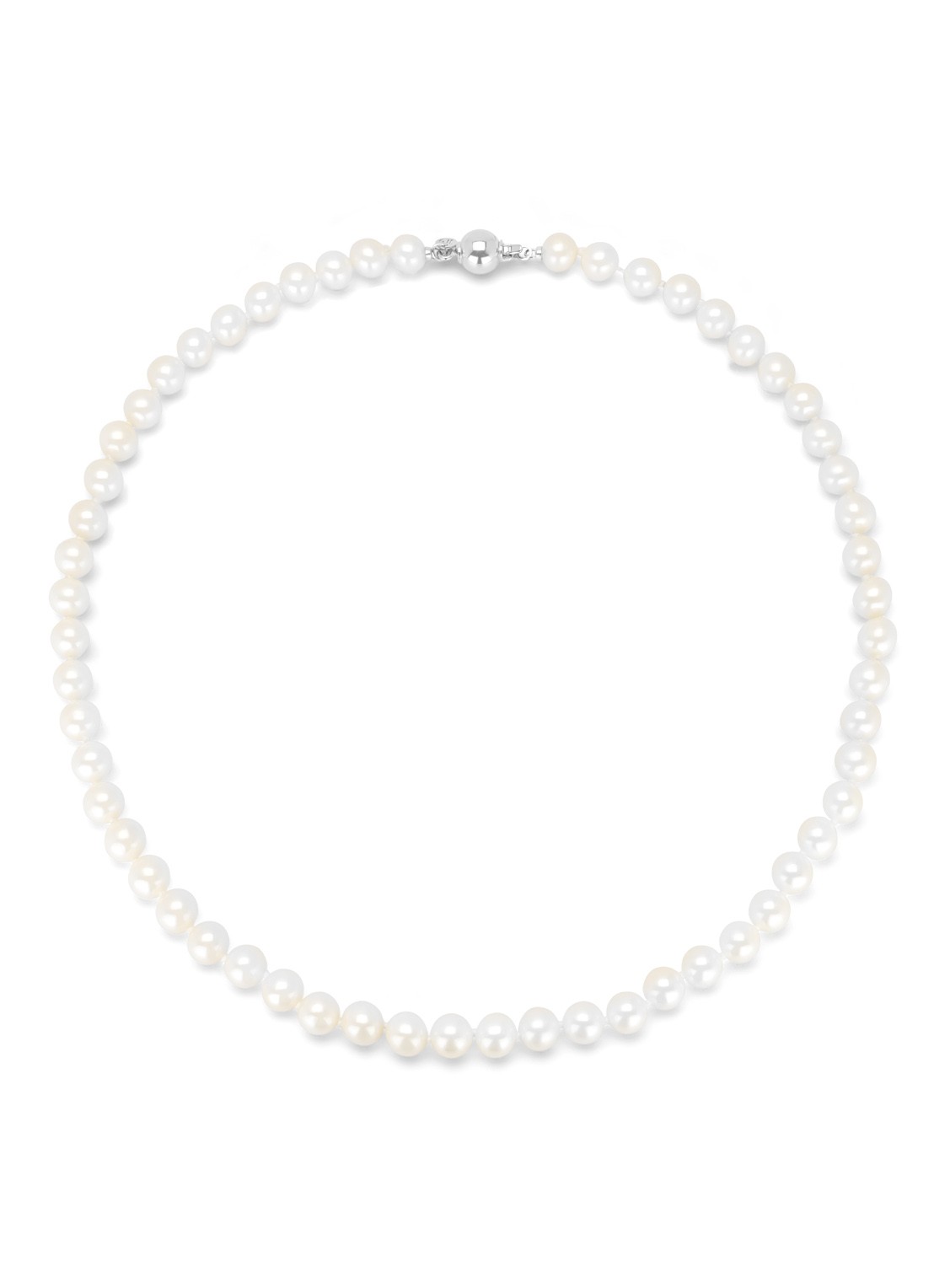 Diamond Point Witgouden collier Rivièra - voorkant witgoud