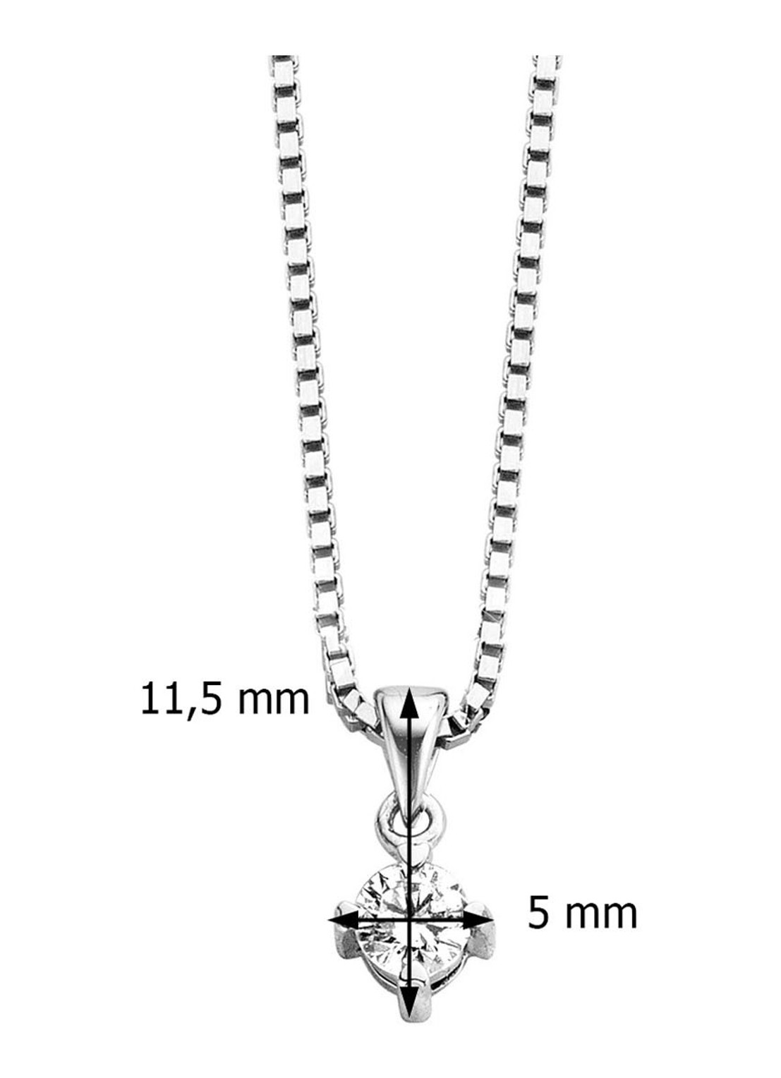 Diamond Point Witgouden hanger, 0.16 ct diamant, Hearts & Arrows - detail 3 witgoud
