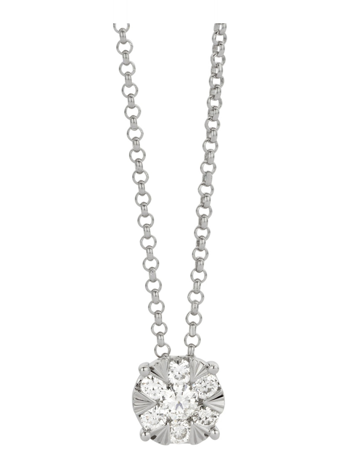 Diamond Point Witgouden hanger, 0.24 ct diamant, Enchanted - voorkant witgoud