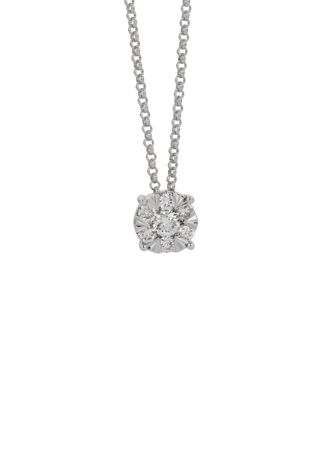 Diamond Point Witgouden hanger met collier, 0.29 ct diamant, Enchanted - voorkant witgoud