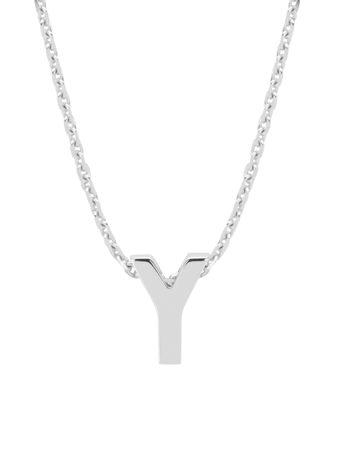 Diamond Point Witgouden hanger Y, Alphabet - voorkant 2 witgoud