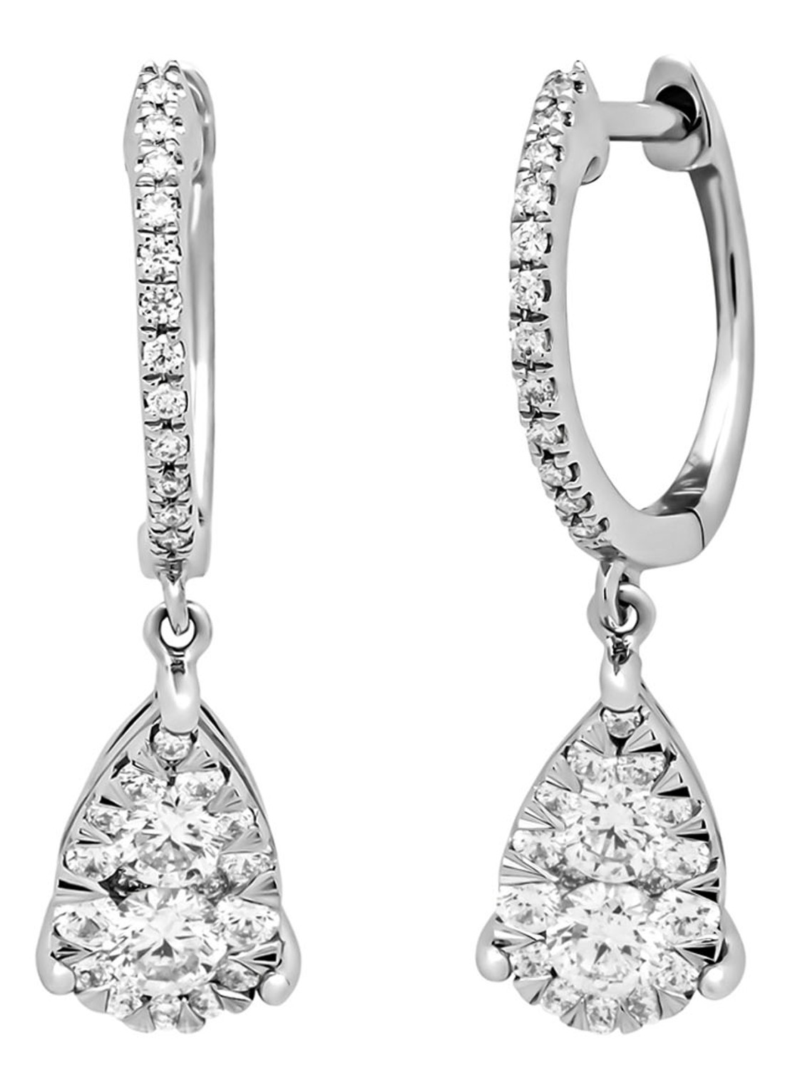 Diamond Point Witgouden oorsieraden, 0.39 ct diamant, Enchanted - voorkant witgoud