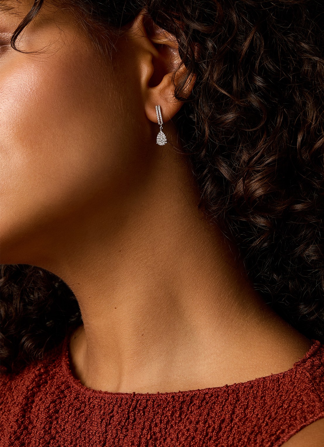 Diamond Point Witgouden oorsieraden, 0.45 ct diamant, Enchanted - voorkant 2 witgoud