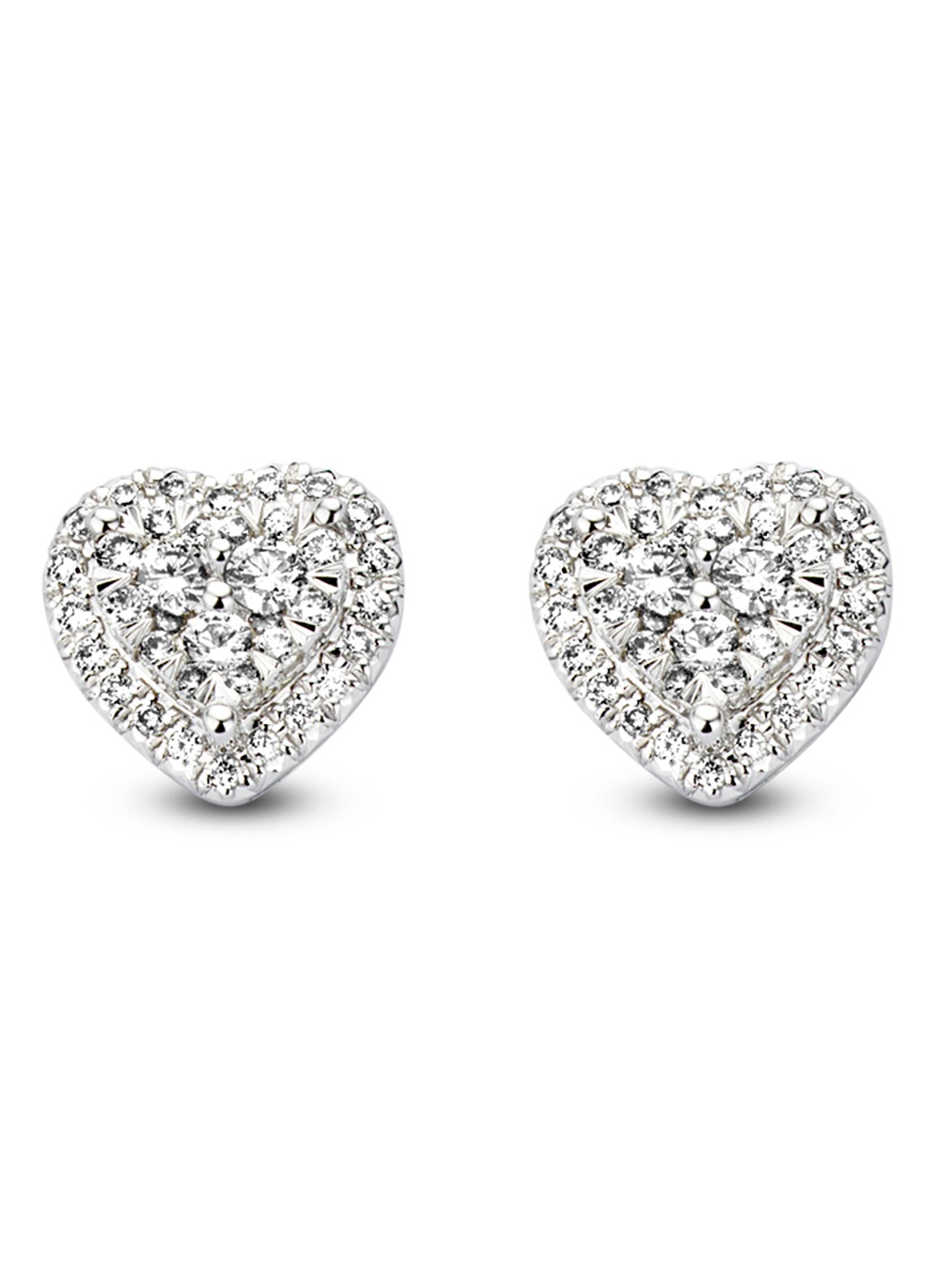 Diamond Point Witgouden oorsieraden 0.54 ct diamant Enchanted - voorkant witgoud