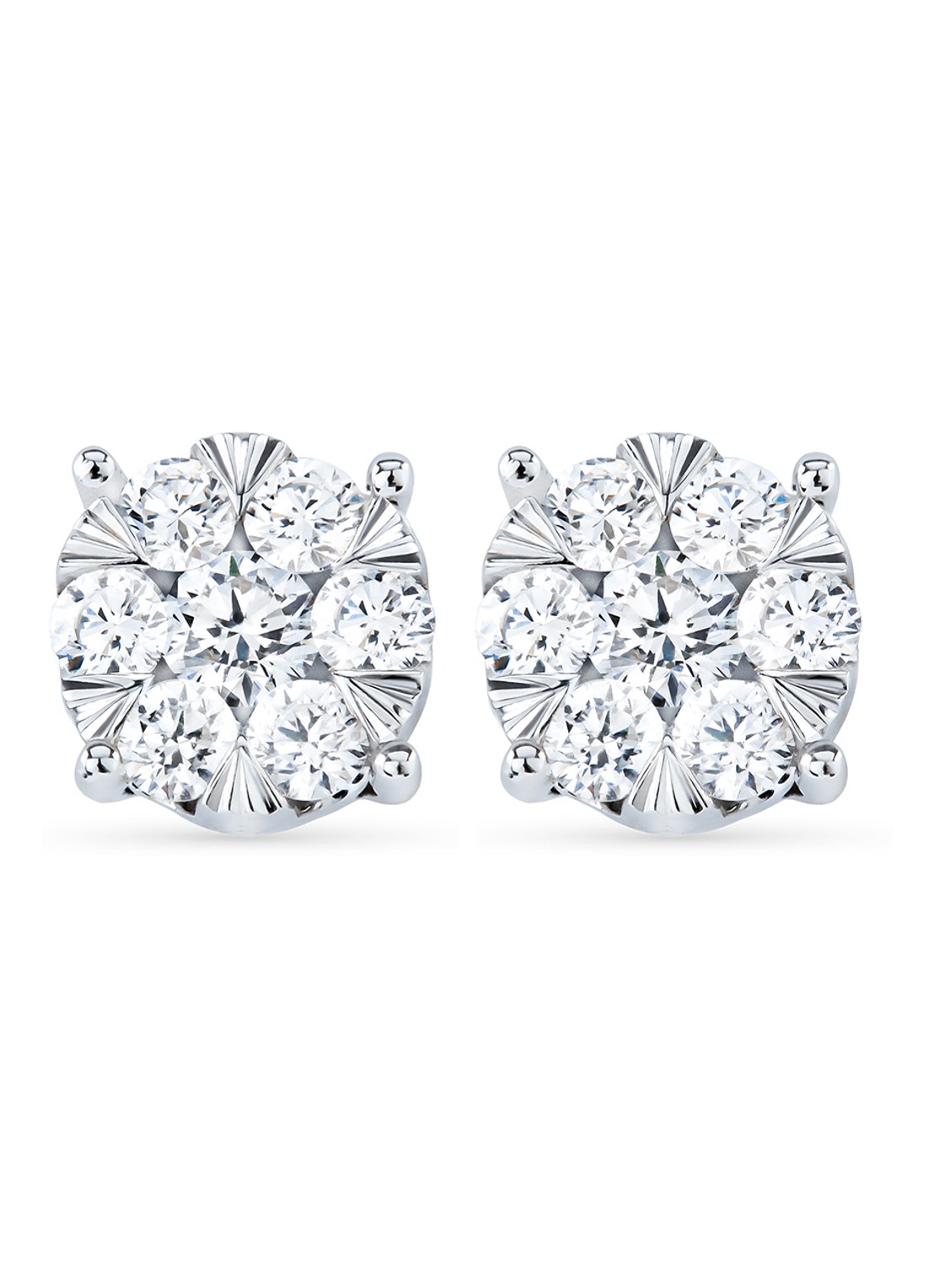 Diamond Point Witgouden oorsieraden, 0.55 ct diamant, Enchanted - voorkant witgoud