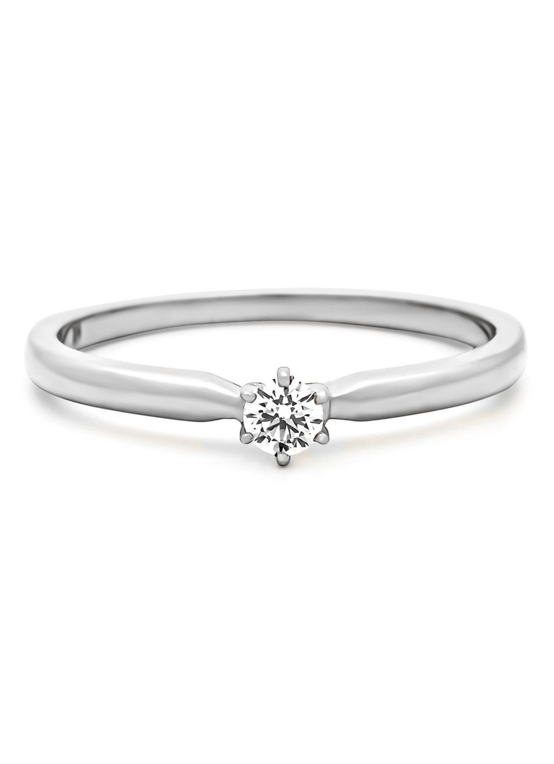 Diamond Point Witgouden ring, 0.10 ct diamant, Hearts & Arrows - detail 3 witgoud