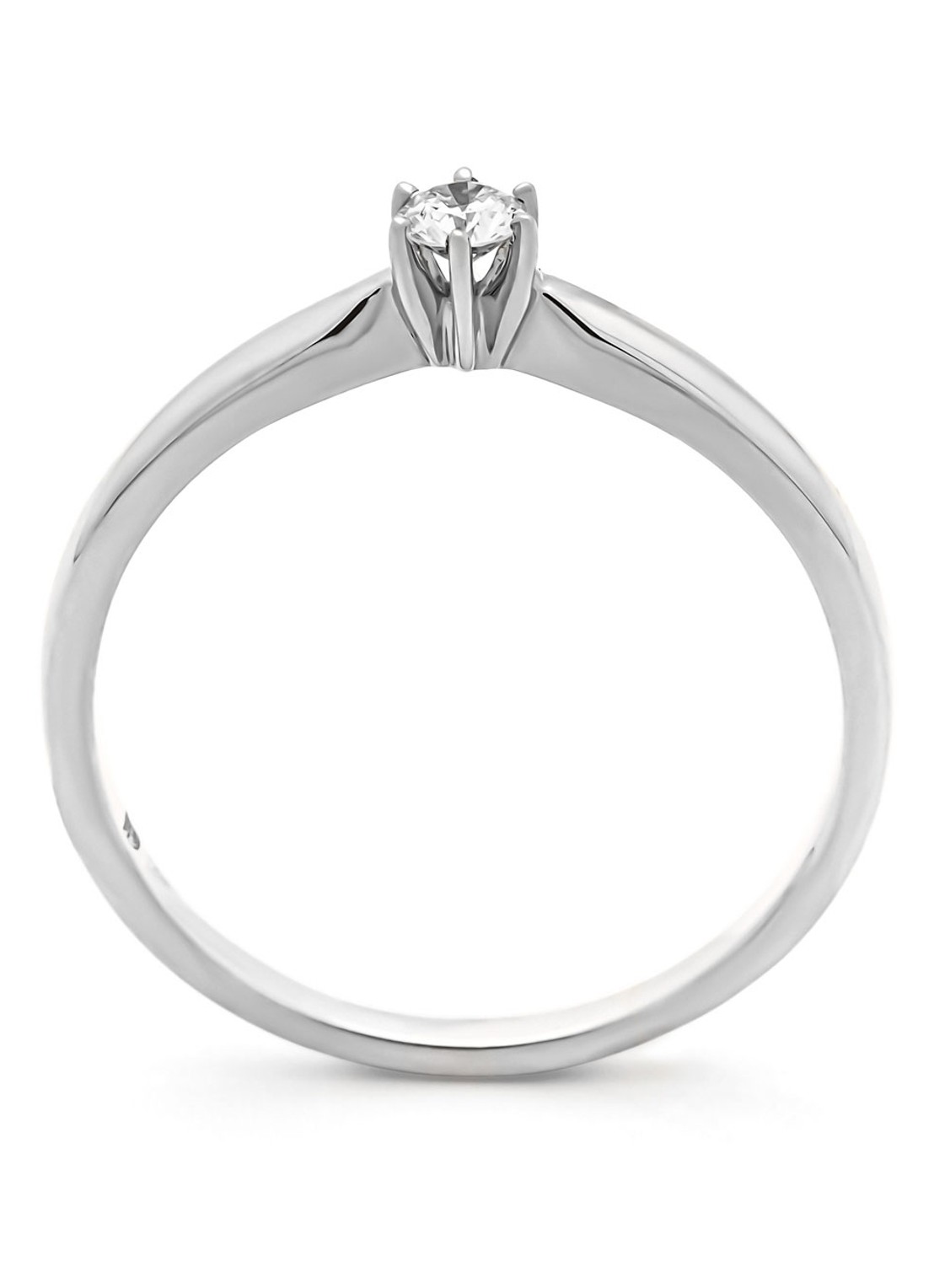 Diamond Point Witgouden ring, 0.10 ct diamant, Hearts & Arrows - detail 4 witgoud