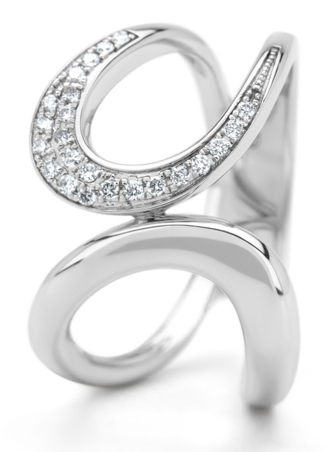 Diamond Point Witgouden ring, 0.12 ct diamant, Like a star - detail 3 witgoud